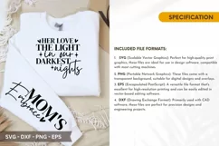 Her Love the Light SVG - Mother's Day Sleeve T shirt Design Product Image 2
