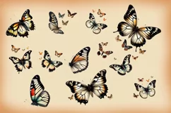 Butterfly clipart, Butterfly PNG, Butterfly painting, 51 PNG Product Image 3