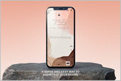 Phone Mockup on Stone Surface Product Image 2