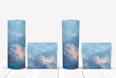 Glitter Sky Tumbler Wrap, Blue Tumbler Sublimation, Sky PNG Product Image 2