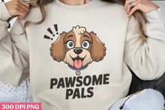 Pawsome pals PNG, Sarcastic Cartoon Dogs Sublimation P Product Image 1