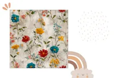 Cartoon Flowers Pillow PNG, Floral Pillow Case Template Product Image 2