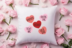 Kisses cutie pie xoxo text me hey bae SVG, Retro Valentine Product Image 2