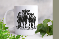Cow with a calf Design, Cutting board SVG, Laser cut, Cricut Product Image 2