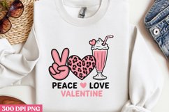 Peace, love, Valentine PNG, Retro Valentine Sublimation PNG Product Image 3