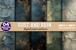 Rust and Ruin Digital Papers Background PNG Product Image 3