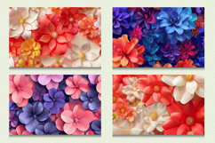 3D Inflated Puff Flowers Cutting Boards sublimation Design Product Image 2