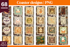 Postage Stamp Halloween coaster Cute Halloween magnets Product Image 2