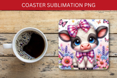 square coaster - baby cow Product Image 1