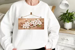 Spring Wooden Sign Clipart, Wooden Sign Watercolor Product Image 2