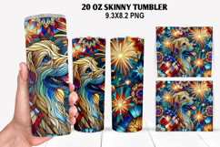 Boxer Skinny Tumbler 20oz Wrap Design,4th of july Tumble PNG Product Image 1