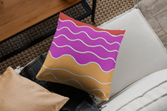 Colorful Wavy Stripes Abstract Embroidery Design Product Image 2