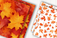 Autumn Orange Leaf Digital Paper Product Image 2