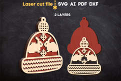 Christmas Ornament SVG laser cut files for Glowforge Product Image 2