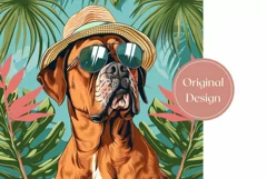 Summer Dog Tumbler Wrap Design, Boxer Dog Tumbler Design Product Image 2