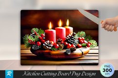 Rustic Christmas Centerpiece Cutting Board PNG Design Product Image 1