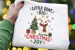 Little Goat Big Christmas Joy PNG,Christmas Goat Sublimation Product Image 4