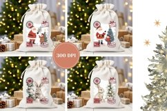 Cartoon Christmas Santa Sack Sublimation, Winter Santa Sack Product Image 2