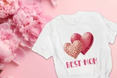 Love Hearts Illustration, Valentine's Day PNG, Best Mom PNG Product Image 2