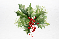 Winter Christmas Greenery Clipart PNG Product Image 2