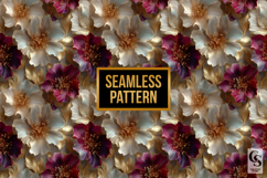 Glossy Shining Floral Digital Paper Pattern Product Image 2