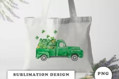 Vintage Green Truck, St. Patrick's Day Sublimation design Product Image 2