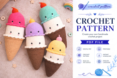 Ice Cream Cone Amigurumi Crochet Pattern PDF Product Image 4