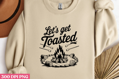 Let&#039;s get Toasted PNG, Retro Camping Sublimation PNG Product Image 1
