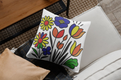 Vibrant Spring Floral Embroidery Design Product Image 2