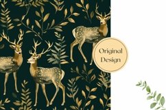 Deers Pillow Case Design, Forest Pillow Sublimation Design Product Image 2