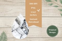 White Marble Teardrop Earring, Marble Earrings Template Product Image 2