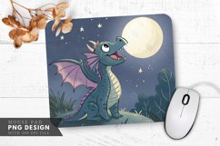 Moonlit Dragon Mouse Pad PNG Design Product Image 1