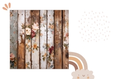 Boho Flowers Pillow Case, Wooden Pillow Designs Product Image 2