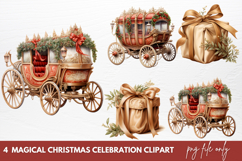 Magical Christmas Celebration Clipart Sublimation Product Image 1