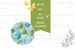 Blue Flowers Earrings, Pink Round Earrings Template Product Image 2