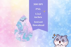 Pastel Teardrop Earring Design, Fluid Art Earring Template Product Image 2