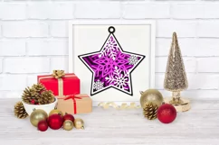 3d SVG Ornament | Layered SVG Christmas Star | Ornaments SVG Product Image 3