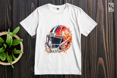 Football Mom Dad Helmet Watercolor Clipart Sublimation PNG Product Image 2