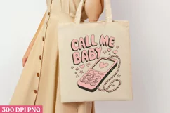 Call me baby PNG, Retro Valentine PNG Product Image 2