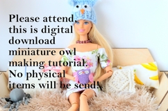 Miniature crochet owl making tutorial dollhouse amigurumi Product Image 2