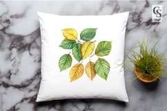 Watercolor Botanical Leaves Clipart Sublimation PNG Product Image 3