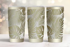 20oz Tumbler laser svg wrap|Monstera Tropic Palm Leaves Product Image 2
