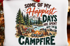 Life Is Better By The Campfire PNG, Retro Mountain Camping C Product Image 2