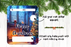 Christmas Fireplace Money Card, Christmas Money Card Design Product Image 2