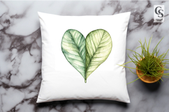 Watercolor Heart Clover Leaf Clipart Sublimation PNG Product Image 3