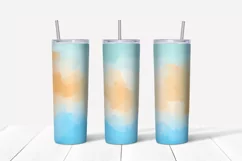 Nautical watercolor and gold Skinny tumbler wrap design Product Image 4