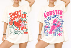 Preppy Summer PNG, Coastal Beach Lobster Lover Sublimation Product Image 2