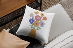 Floral Vase Bouquet Three Size Embroidery Design Product Image 2