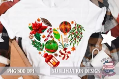 Christmas heart Sublimation design PNG Holidays Product Image 3