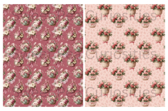 Shabby Chic, Papers, Flowers, Baskets, Junk Journal, Pinks Product Image 2